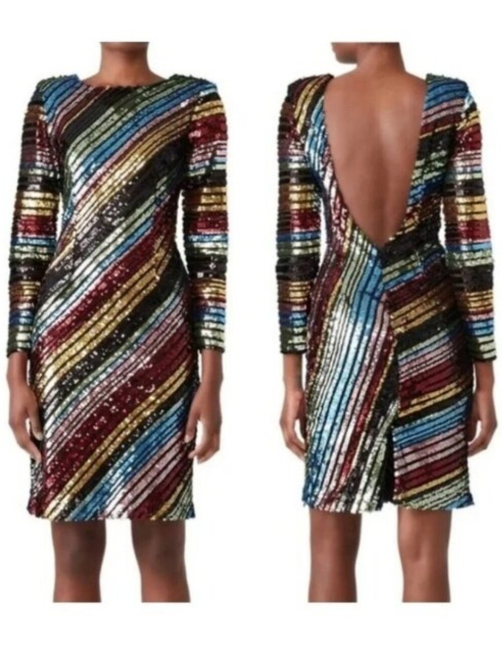 Alcoolique Sequined Payton Dress Size 38 US 2 Italy Women's Formal Special Event